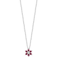 Collier Bliss Femme in Or blanc Rubino 0.12 Ct 20102669 - 20102669
